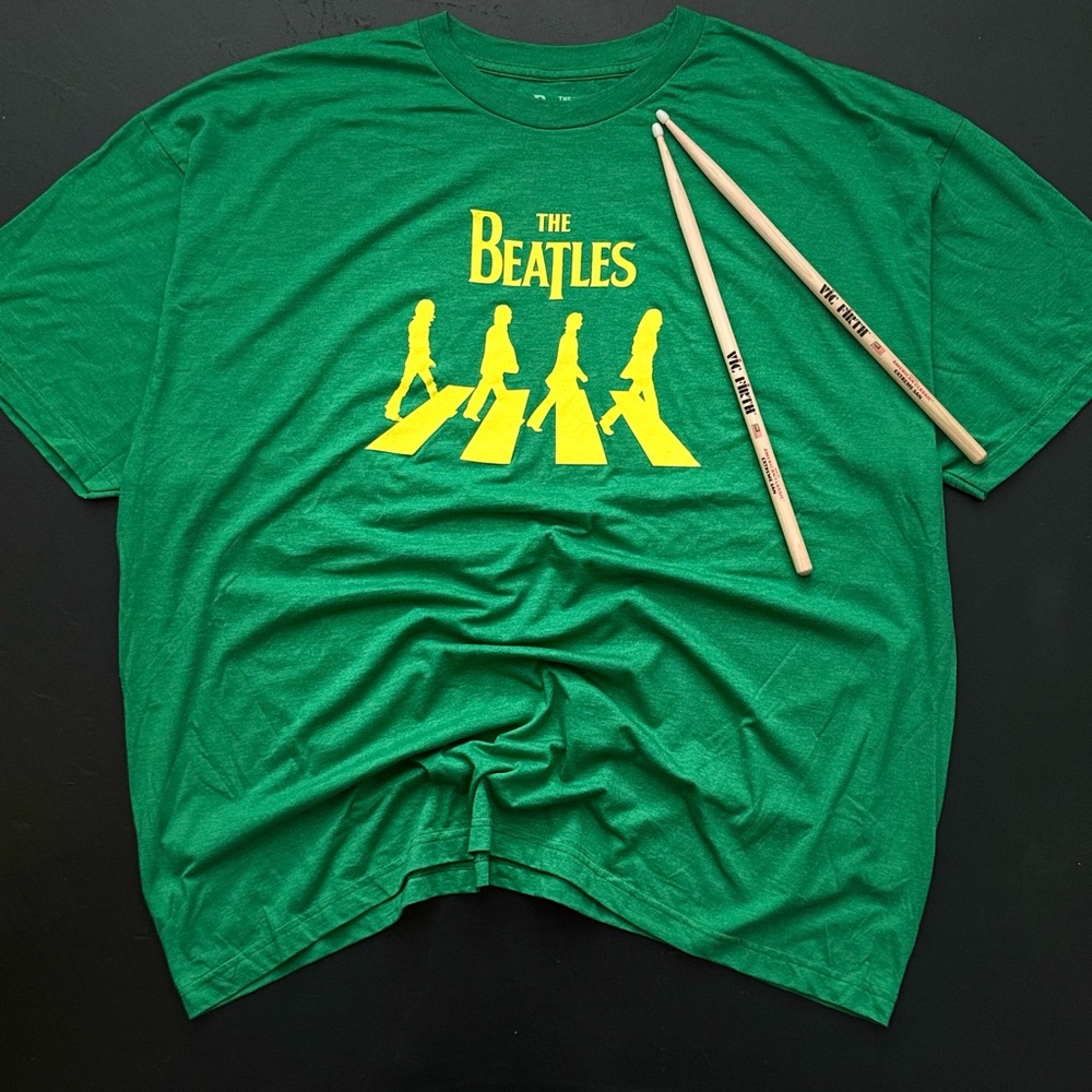 THE BEATLES GREEN OVERSIZE T-SHIRT / UNISEX / 4XL / NEW / 📩Offers